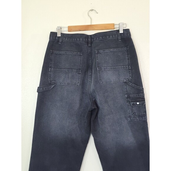 ELWOOD Industry Pant Size 32 Carpenter Utility Denim Jeans Black - Picture 8 of 13